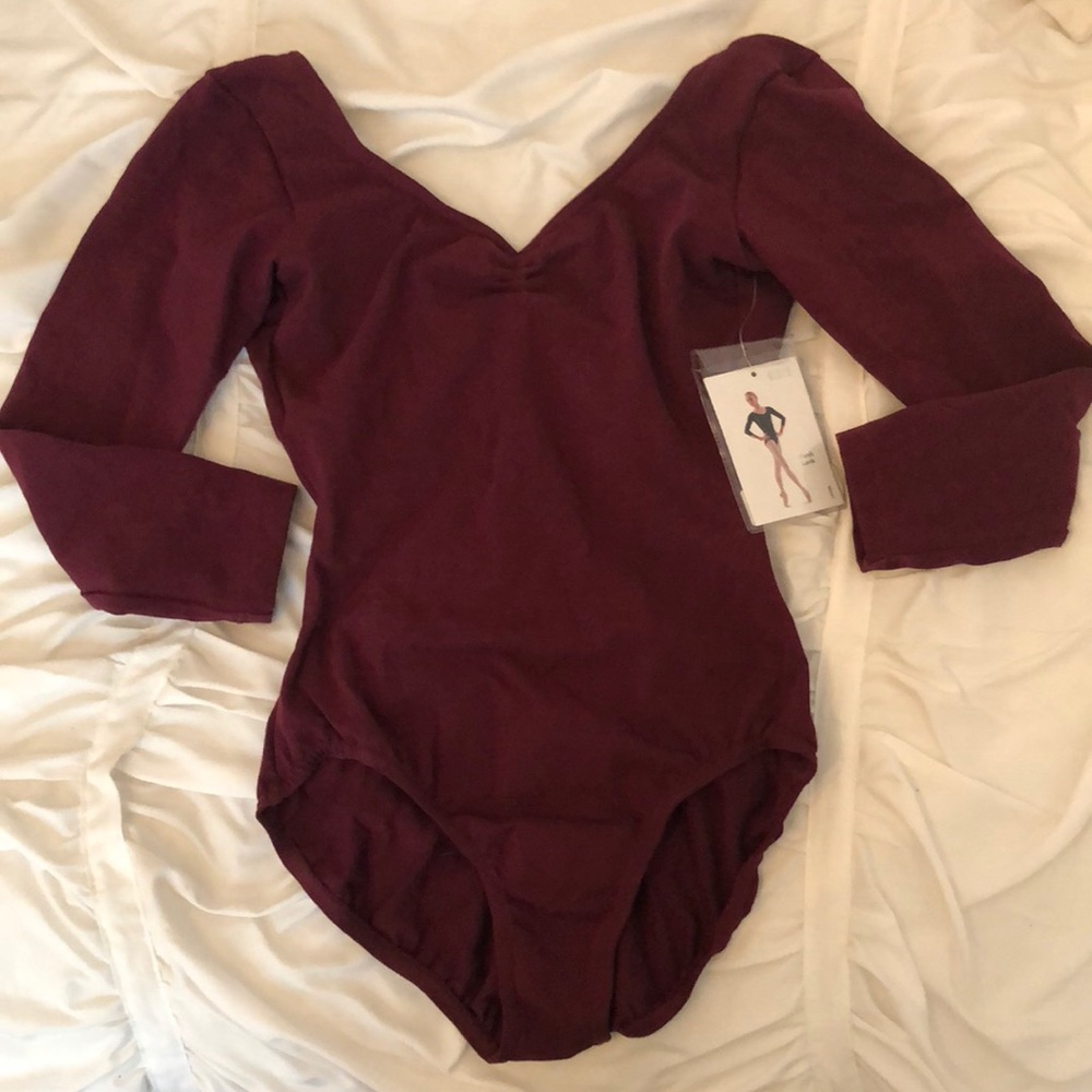 Bloch Maroon bodysuit
